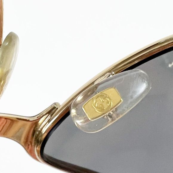 GUCCI 4263 GG4263S Square Black Gold Textile Mirrored Sunglasses Women 60-14-140 - Picture 8 of 16